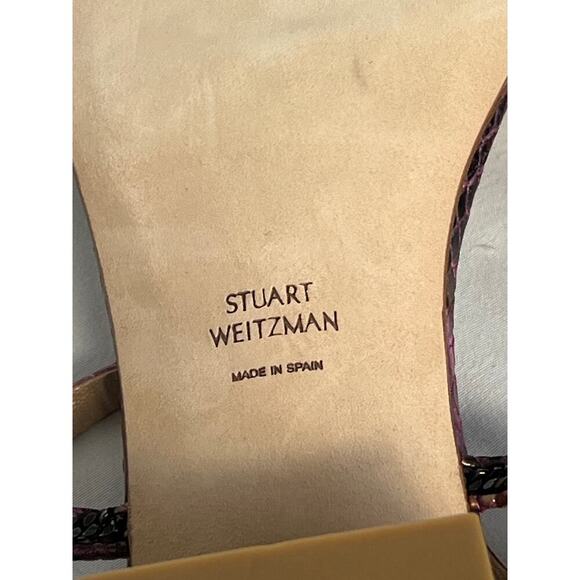 STUART WEITZMAN  Strappy Purple Python Sandals - Picture 7 of 9